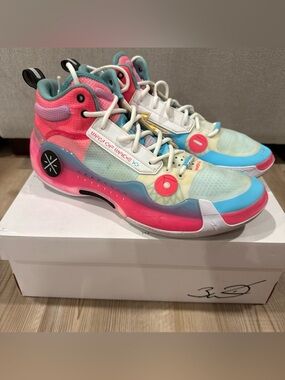 Li-Ning Way of Wade 10 South Beach Basketball Shoes Pink/Teal/Blue Mens Size 13